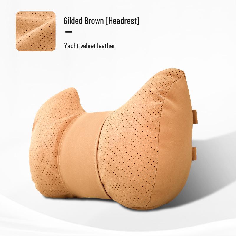 Car Headrest & Lumbar Support Pillow Set - 5-Piece Neck & Back Cushion for New Vehicles