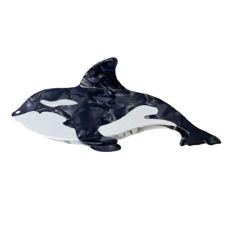 Пляжная заколка-коготь для волос в виде кита, зажим для хвоста, заколки-принцессы, украшение для волос