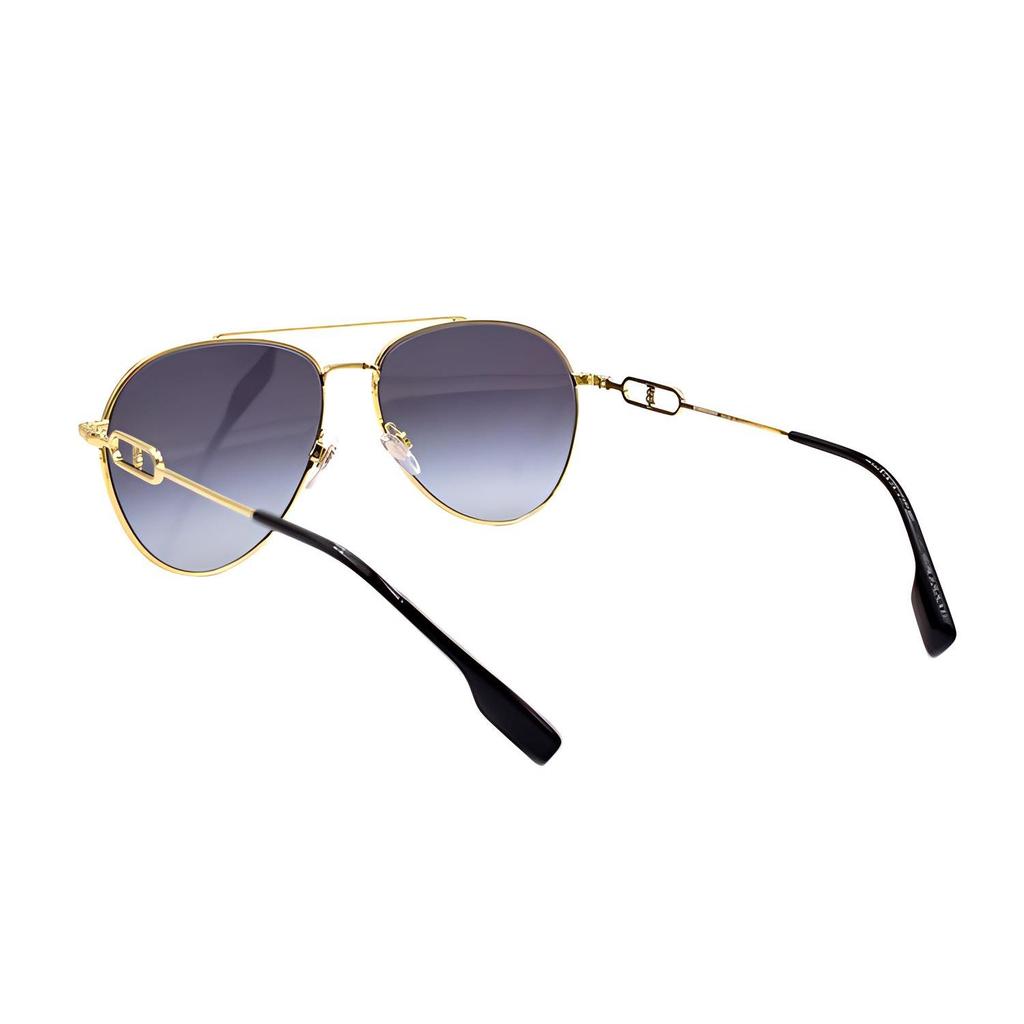Burberry B. Monogram Exclusive Logo Pattern Series Metal Pilot Sunglasses Women sunglasses Gold Dark-Gray-Gradient B3128-1109-8G