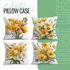Желтая Цветочная Наволочка Наволочка из Полиэстера с Принтом 40/45/50 см Декоративная Наволочка для Подушки Дивана Домашний Декор