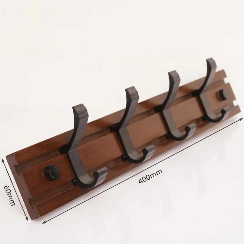 Креативная регулируемая бамбуковая вешалка для одежды настенная для ванной комнаты, одежда, шляпы, крючки из алюминиевого сплава, домашнее хранение