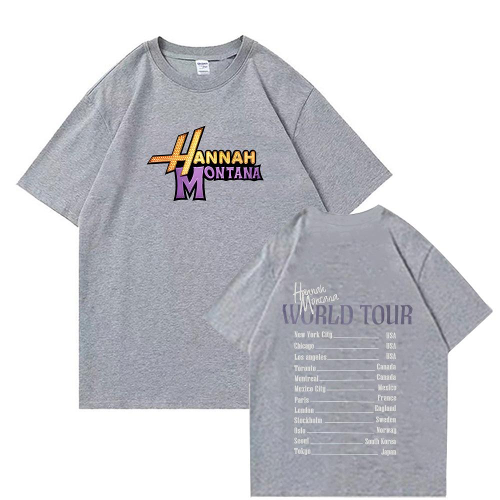 Мужская футболка Montana World Tour с принтом, унисекс, с круглым вырезом, хлопковая, с коротким рукавом, оверсайз, для отдыха