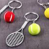 Key Rings Car Key Chain Metal Mini Keychain Sports Key Chain Tennis Racket Keychain Tennis Ball