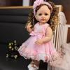 Realistic Princess 55 Cm Reborn Baby Girl Dolls Full Silicone Vinyl Body Bebe Reborn Doll Toys Birthday XMAS Easter Gifts