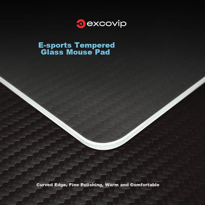 EXCO Medium Solar-Powered Glass Mouse Pad, And Office Supplies, Dong Computer Accessories, Portable Medium Self-Notebook FPS Smooth Hard Durable 0088