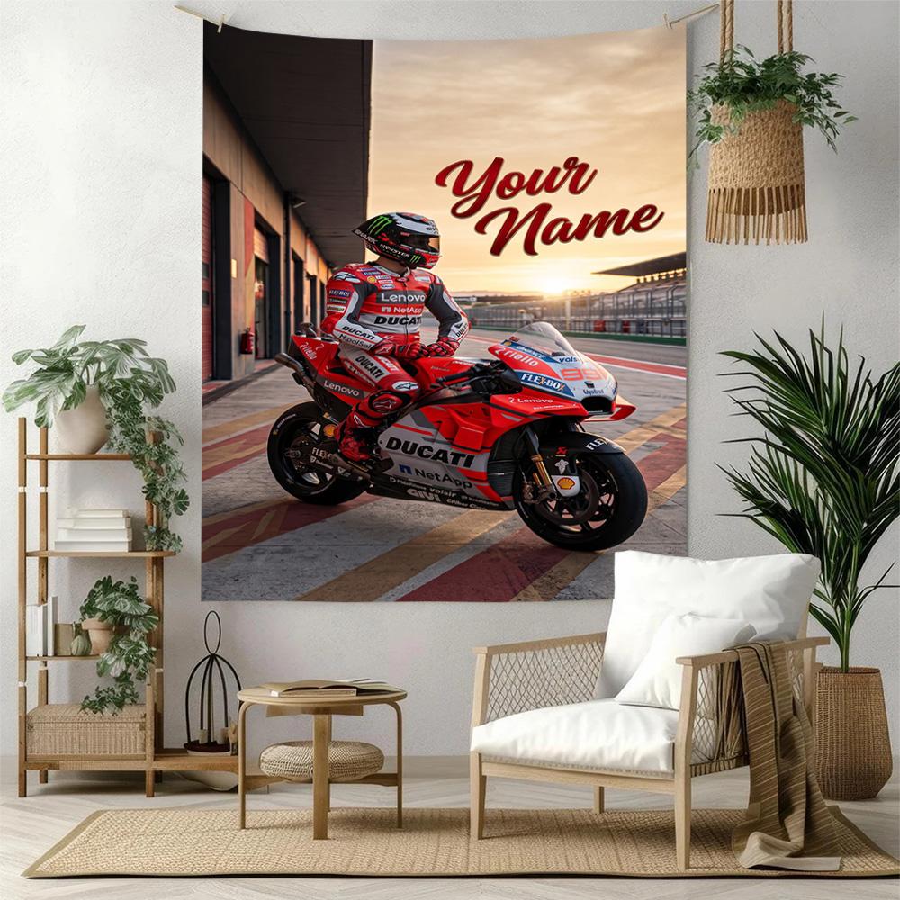 Jorge Lorenzo Custom Your Name Wall Decor Tapestry Art For Pet Memorial Birthdaywedding Party Backdrop Family Gift