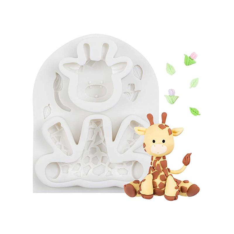Силиконовая форма для помадки в виде животных в стиле джунглей, слон, сахарная поделка, инструменты для украшения торта на день рождения, жираф, обезьяна, зебра, кекс-топпер