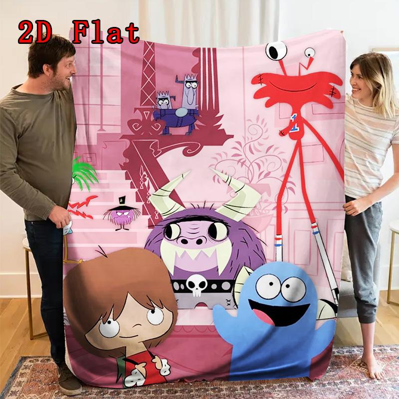 Foster's Home for Imaginary Friends 2D Flat Pattern Flannel Blanket High quality All Seasons Warmth and Comfort Perfect for Christmas Gifts.NMT0928060