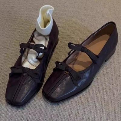 Внутренняя высота женские туфли Мэри Джейн на плоской подошве модные туфли с бабочкой Laides Comfort Soft Sole Slip On Shoes