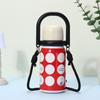 Stainless Steel Insulated Water Bottle 600ml With Dual Lid Carry Strap Women Students Outdoor Office Travel