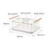 Yamazaki Tosca Dish Drainer Basket, White, Approx. W47 x D33.5 x H20cm, with Cutlery Pocket, 3107