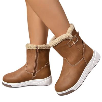 Модные женские зимние ботильоны из кожи, 2024, зимний тренд, новые меховые теплые удобные женские ботинки, повседневные прогулочные хлопковые ботинки Mujer