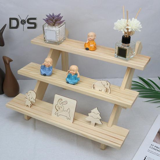 Многослойный настольный органайзер для хранения вещей, деревянная подставка для растений, гладкие края без заусенцев, прочная несущая полка для дисплея, настольный органайзер