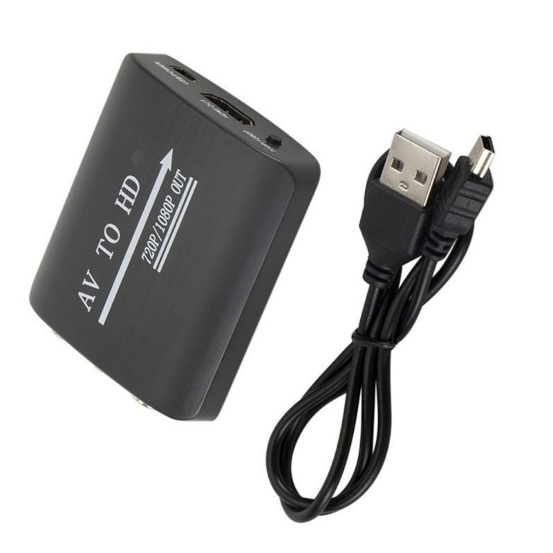 Высококачественный AV-to-HDMI Адаптер 1080P 3RCA на HDMI для Компьютерного Использования Однонаправленное Преобразование Конструкция из ABS