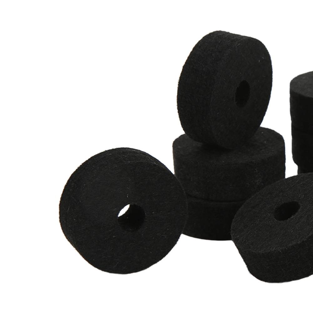 20PCS Felt Felt Washer Pads Black And Grey Drum Set Accessory Cymbal Felt Washer For Drummers
