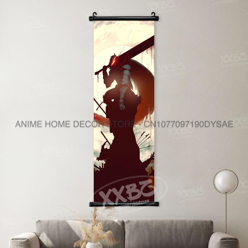 Berserk Poster Anime Scrolls Picture Guts Hanging Painting Griffith Wallpaper Casca Home Decoration Black Swordsman Wall Artwork