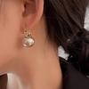 1 Pair Simple Fashion Retro French Style High-end Exquisite Personality Faux Pearl Women's Hoop Earrings