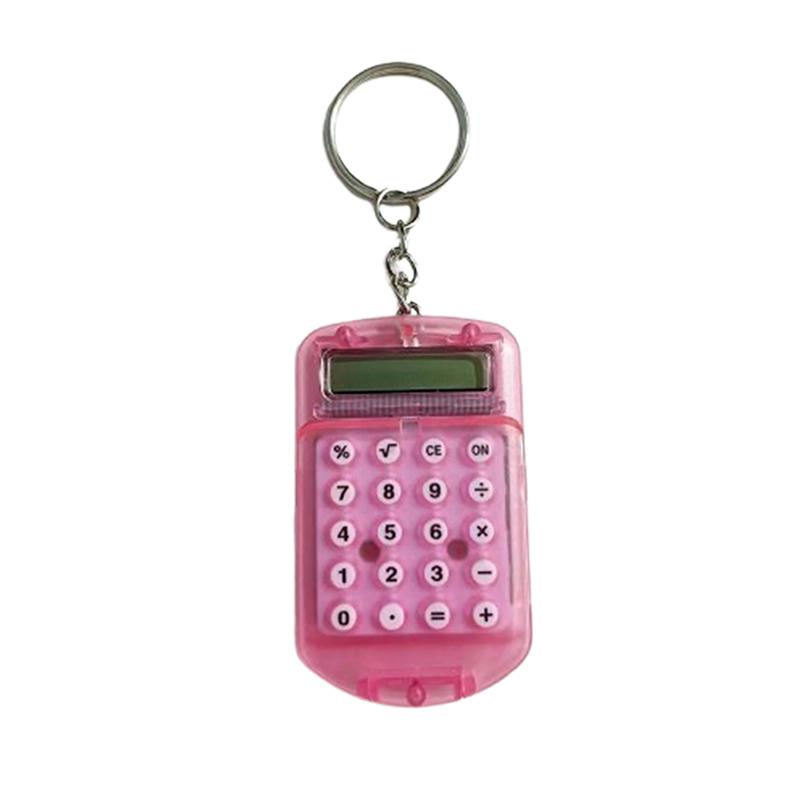 Портативный милый мини-калькулятор-подвеска-брелок, креативный мультяшный карманный калькулятор, брелок для ключей, школьные канцелярские принадлежности, подарки
