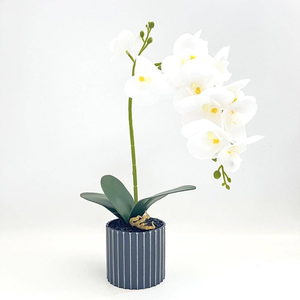 Multi-Bloom Artificial Orchid Bonsai DIY Plastic Fake Flower New Artificial Faux Plants Home Decor