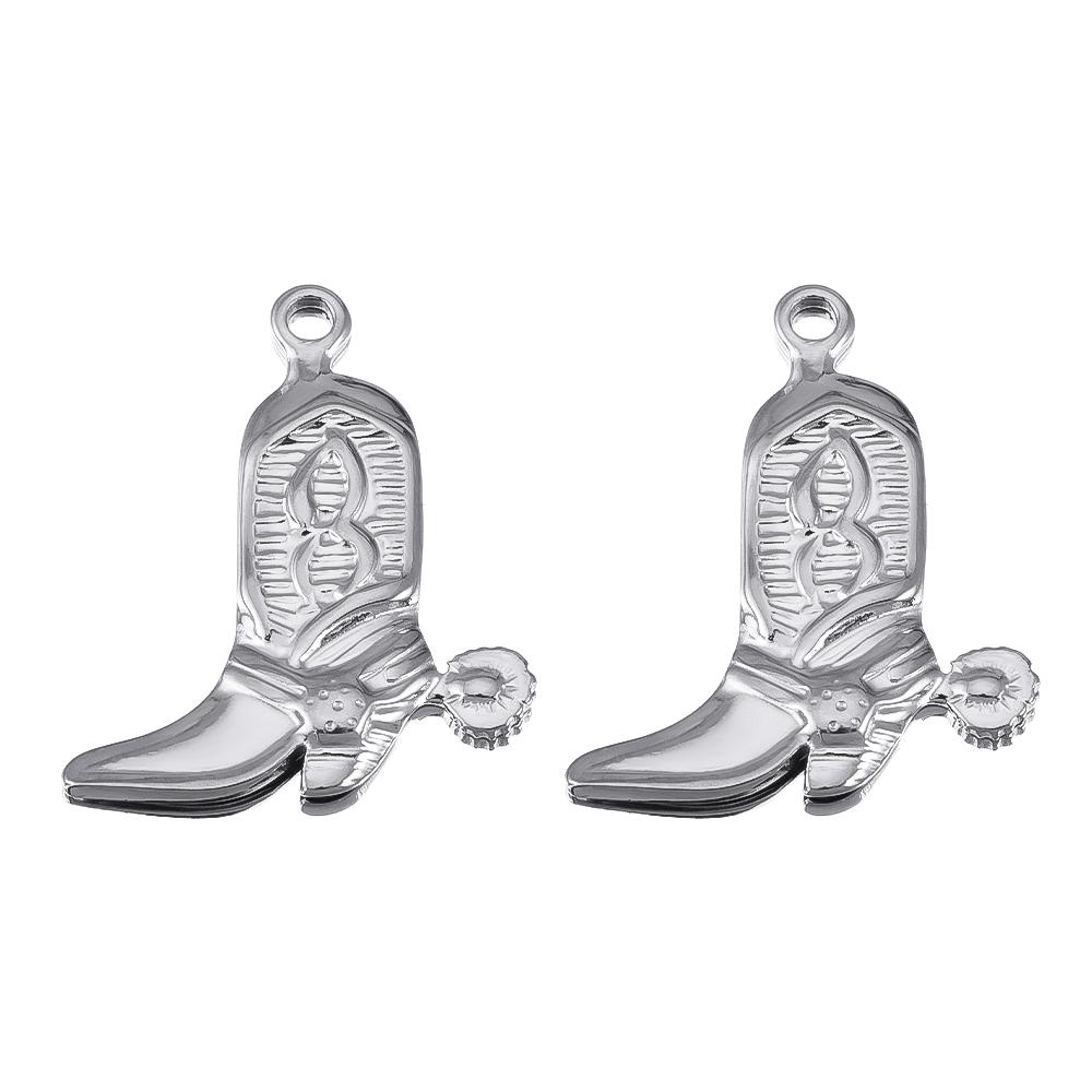 5pcs/lot Stainless Steel Gold Color PVD Plated Boots Charms Pendant DIY Necklace Bracelet Earring Jewelry Making Accessories