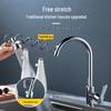Universal Kitchen Sink Faucet Extender - Rotatable, Pressurized, Splash-Proof Water Spout