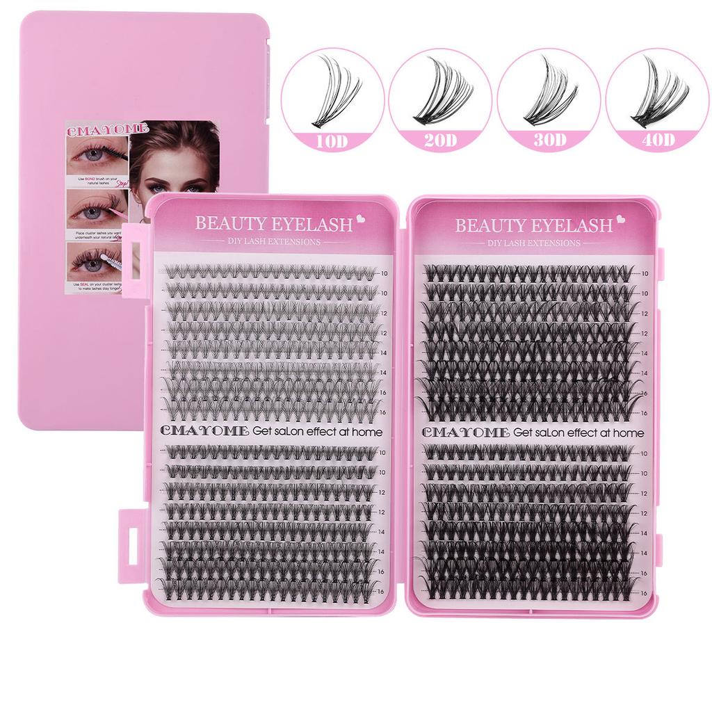 640 Tufts Diy Single Tufts Of False Eyelashes Natural Thick D-Song Segmented Grafting Eyelashes