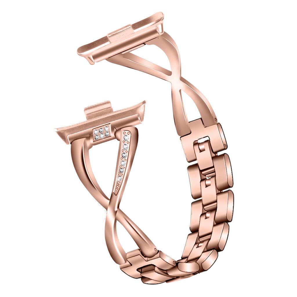 For Xiaomi Smart Band 8 Pro Zinc Alloy Rhinestone Decor Watch Strap