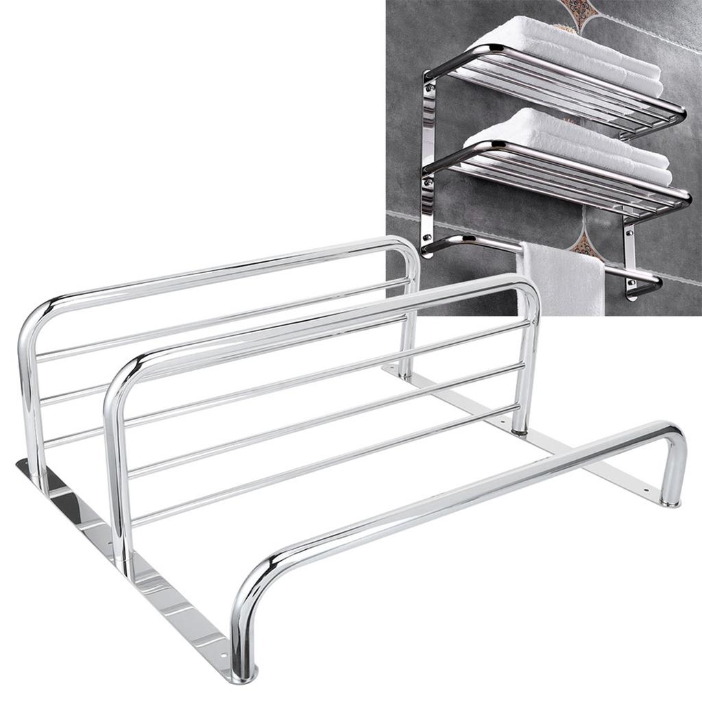 Bathroom Shelf 3?Tier Wall Mounting Rack with Towel Bars for Toilet Kitchen Living Room