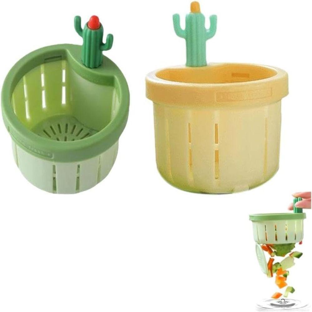 Anti-clogging Cactus Kitchen Sink Drain Strainer Leakage-proof Food Waste Catcher Sink Drain Basket Easy Cleaning With Washer