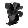 6-лопастной термоэлектрический вентилятор для печи для дровяного камина, дымохода, каминный вентилятор увеличивает поток теплого воздуха, бесшумная работа, черный