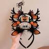 Bow Plush Ball Spider Bat Women Hair Hoops Elk Antler Korean Style Hairbands Halloween Headbands