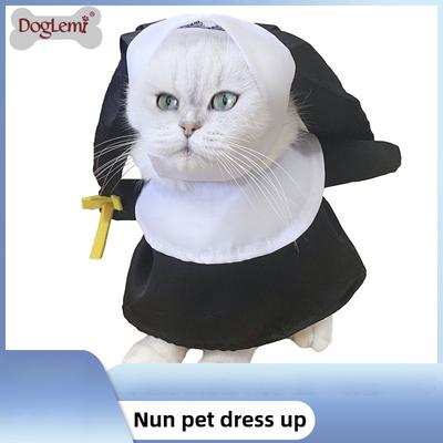 Doremi Pet Set Cat Dog Рождественский костюм монахини, наряд для рождественской причудливой кошки, сменная одежда