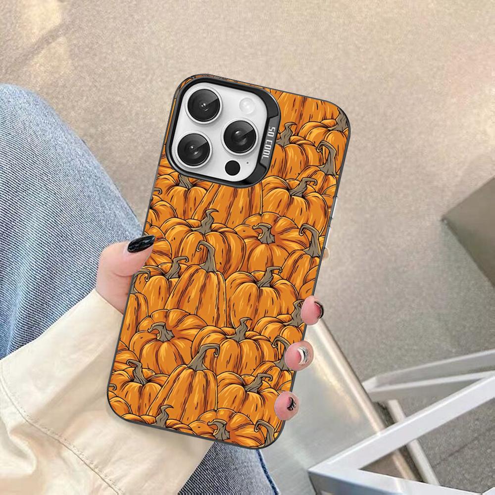 Чехол для телефона с тыквой для iPhone 16 15 14 13 12 11 Pro Max X XR XSMAX 8 7 Plus Матовый противоударный задний чехол