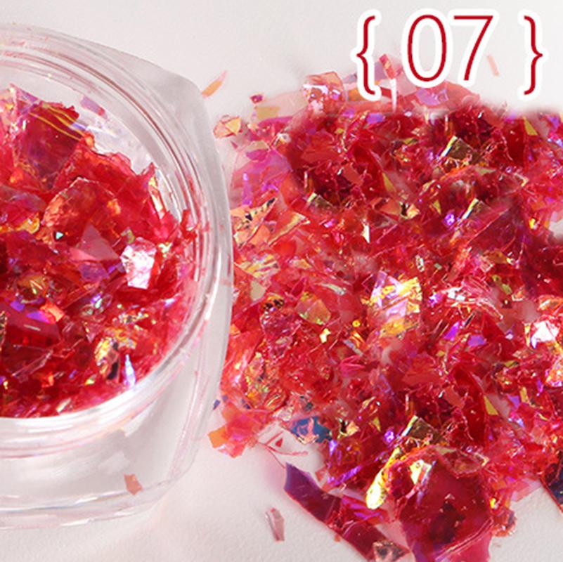 12 Color Irregular Shell Paper Nail Art Glitter Nail Sticker Small Sequin Decoration Tool