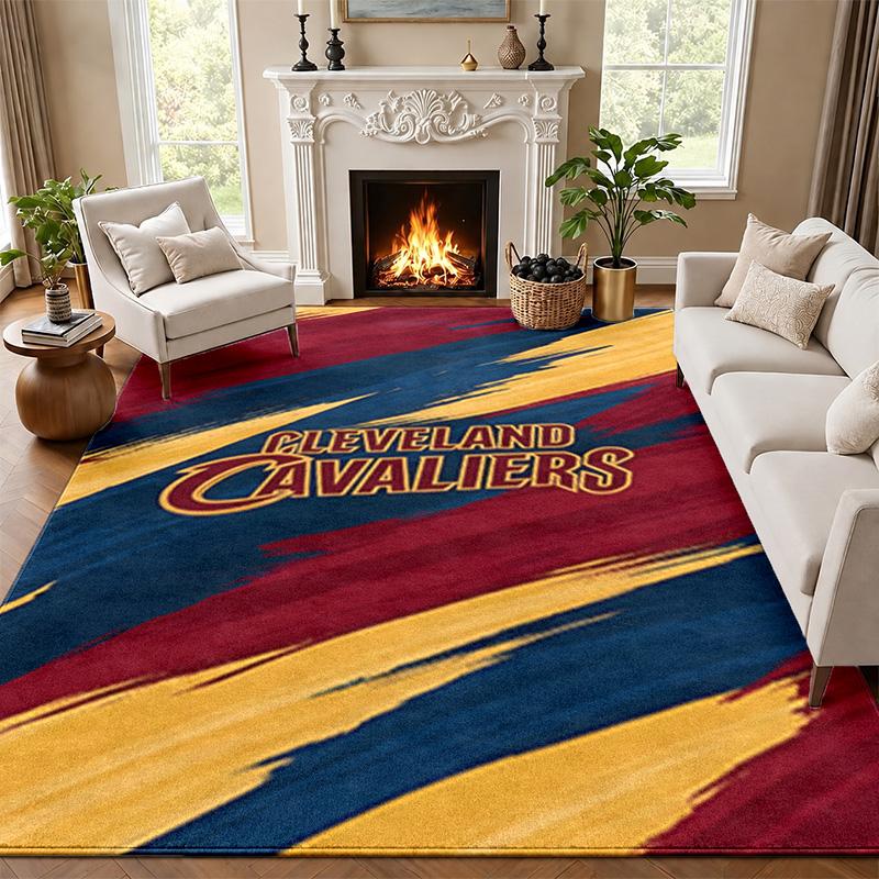 Cleveland Cavaliers Carpet Door Mat for Living Room or Bedroom Protective Mat Under Chair Office Decoration Christmas Gift Birthday Present