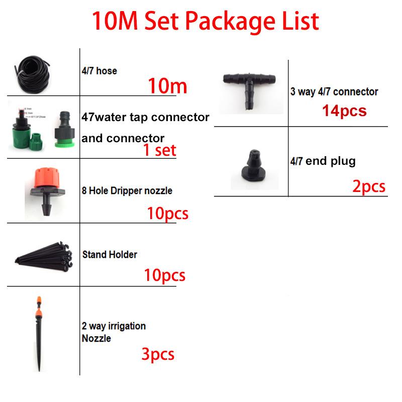 Plant Water Micro Drip Irrigation Nozzle Watering Set System Adjustable Kits Spray Cooling Home Yard Tools