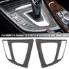Carbon Fiber Car Gear Shift Panel Cover Trim Stickers Decoration Trim For BMW 3 4 Series F32 F30 F31 F33 F34 F36 3GT 2014 - 2017