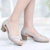 Fashion 2024 High Quality Women's Shoes Peep Toe Women's Sandals Fashion Shallow Office and Career New Peep Toe Heeled Sandals Zapatos