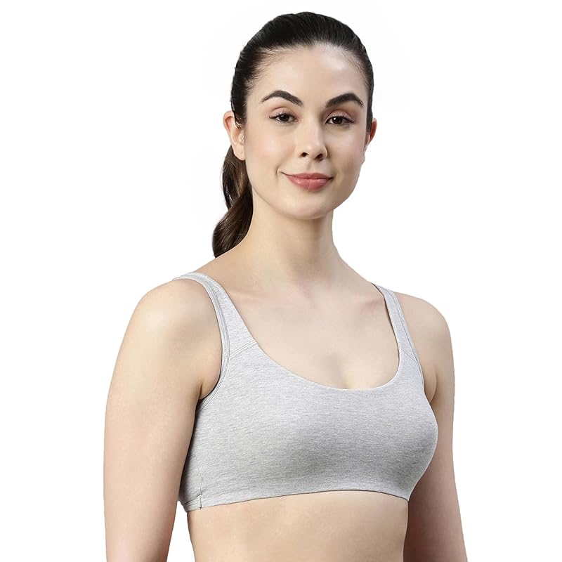 Enamor SB0 Low Impact Bra NonPadded, Wirefree & High Coverage