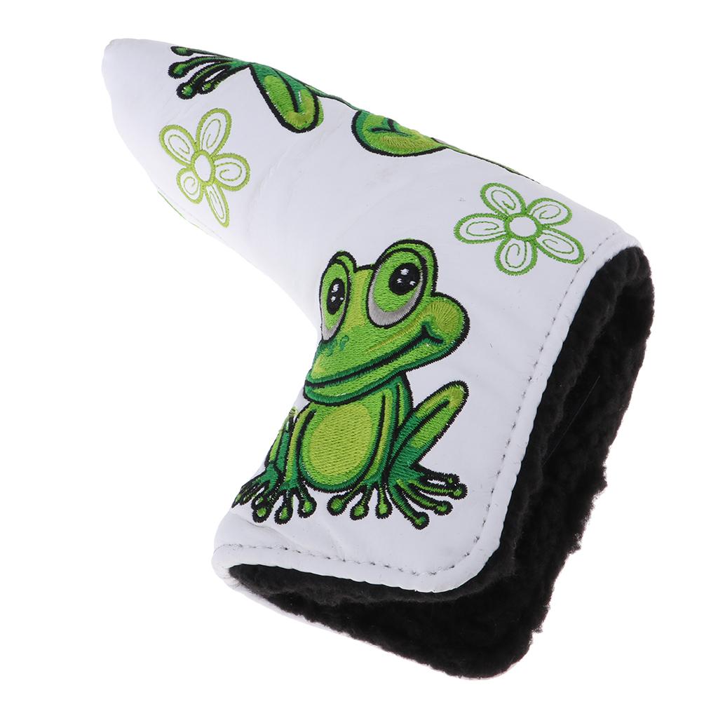 Golf Putter Cover Frog Pattern Center PU Head