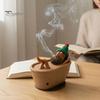 Причудливый Держатель для благовоний Персонаж Ленивый Мужчина для Ванной, Смоляная Забавная Старая Статуэтка Держатель для Палочек, Кантри Керамический Держатель Креативное Настольное Украшение