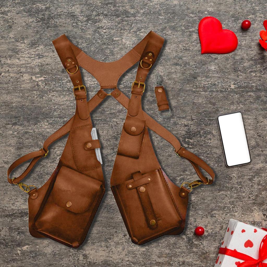 Скрытая сумка через плечо под мышками, кожаный рюкзак для мужчин и женщин, кошелек, карман