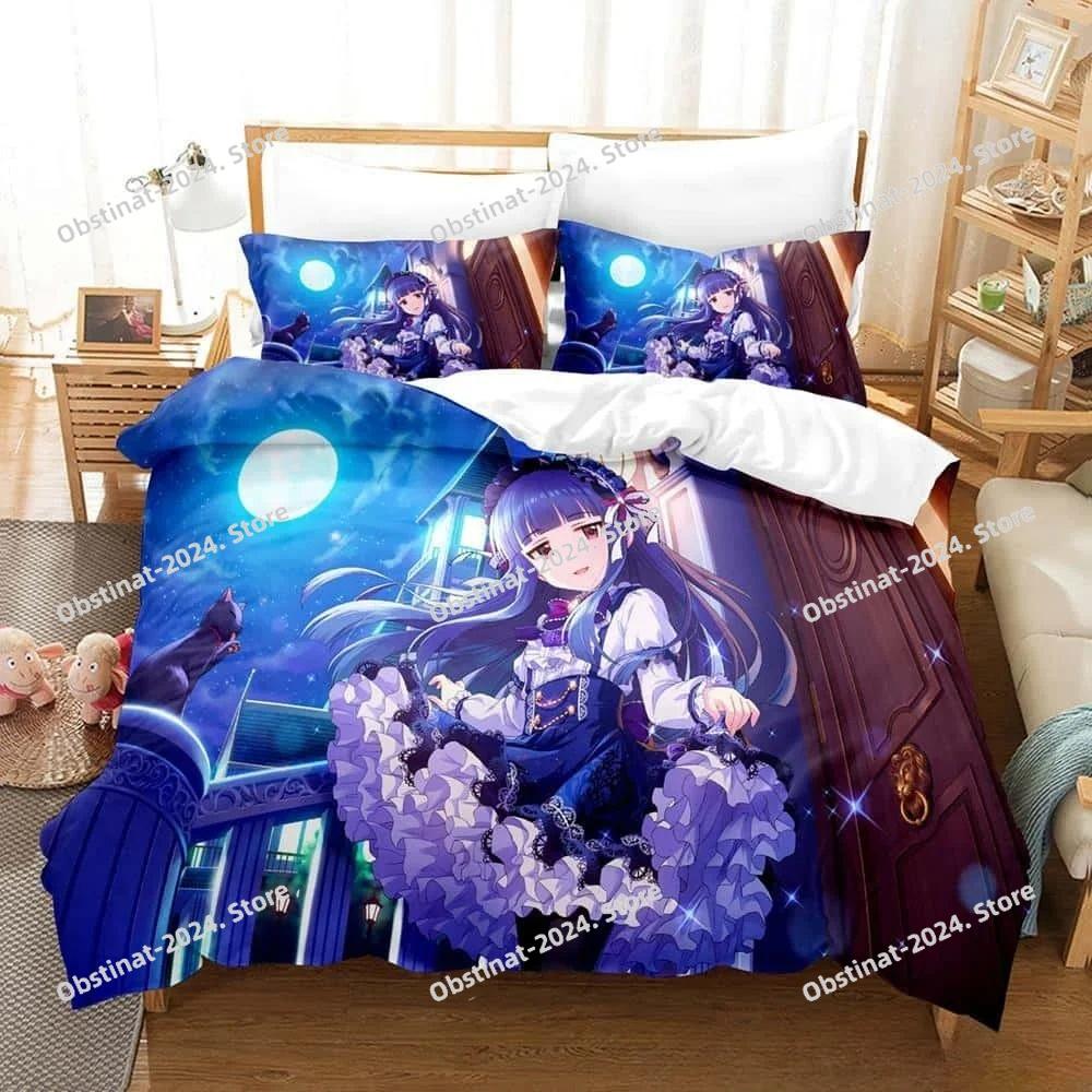 Модный 3D-принт Аниме Кавайные Девочки THE iDOLM@STER Комплект постельного белья Односпальный Полуторный Двуспальный Евро Евро-макси Размер Комплект постельного белья для спальни Пододеяльник Комплекты