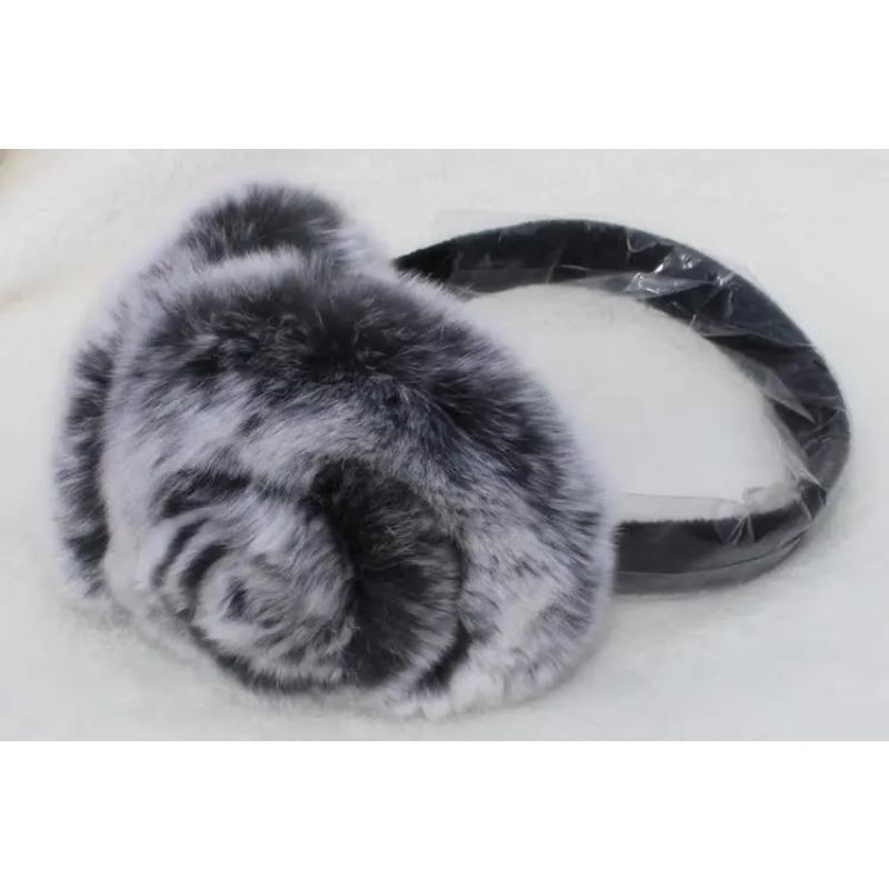 Теплые многоцветные наушники-вкладыши для девочек из натуральной шерсти кролика Рекс, шерстяные наушники, зимние, милые, зимние