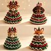 Cartoon Crochet Animal Christmas Tree Kit Christmas Crochet Handmade Toy  Holiday Gifts