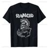 Американский мультяшный рок Уникальная музыка Панк Rancid Череп Уличный хулиган Короткий рукав Харадзюку Вентилируемая Повседневная Новый стиль Принтованная футболка
