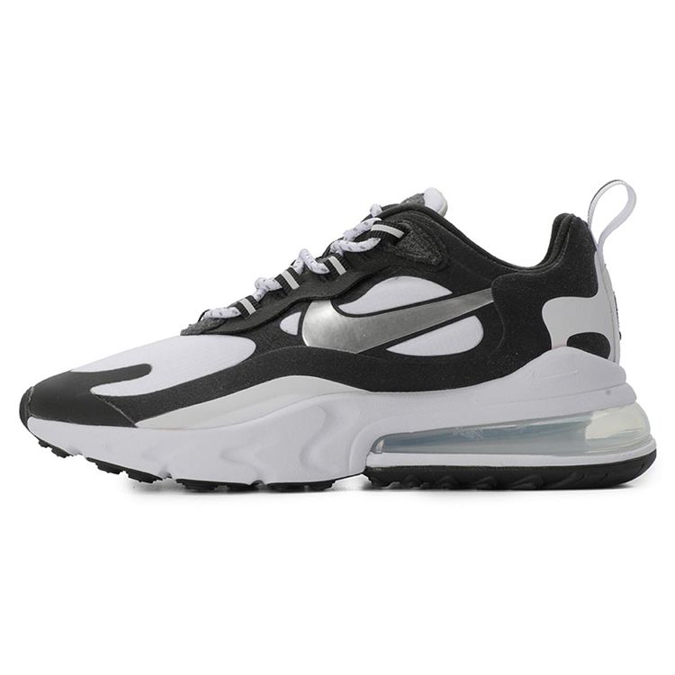 Nike Air Max 270 React Women White Metallic Silver White Black CQ4805-101