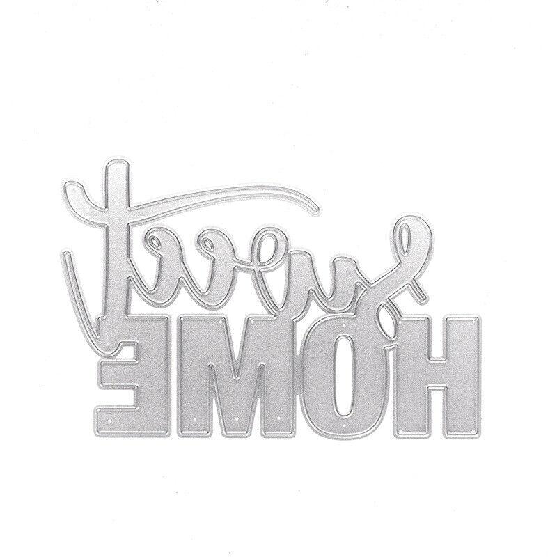 Вырубной штамп для сладкого дома, металлический трафарет, сделай сам, скрапбукинг, альбом, тиснение, ремесло, высечка, буква, слово