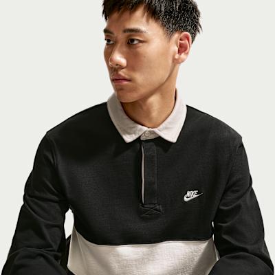Men's Nike Polo Shirts Men's Black Lapel Moderate Straight Fit