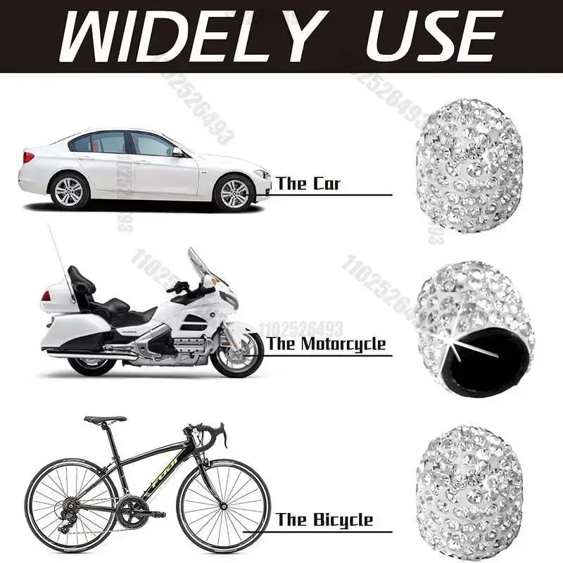 2/4 шт. Колпачки для вентилей шин автомобиля со стразами, инкрустация бриллиантами, блестящие, украшение, пылезащитные колпачки, автоаксессуары
